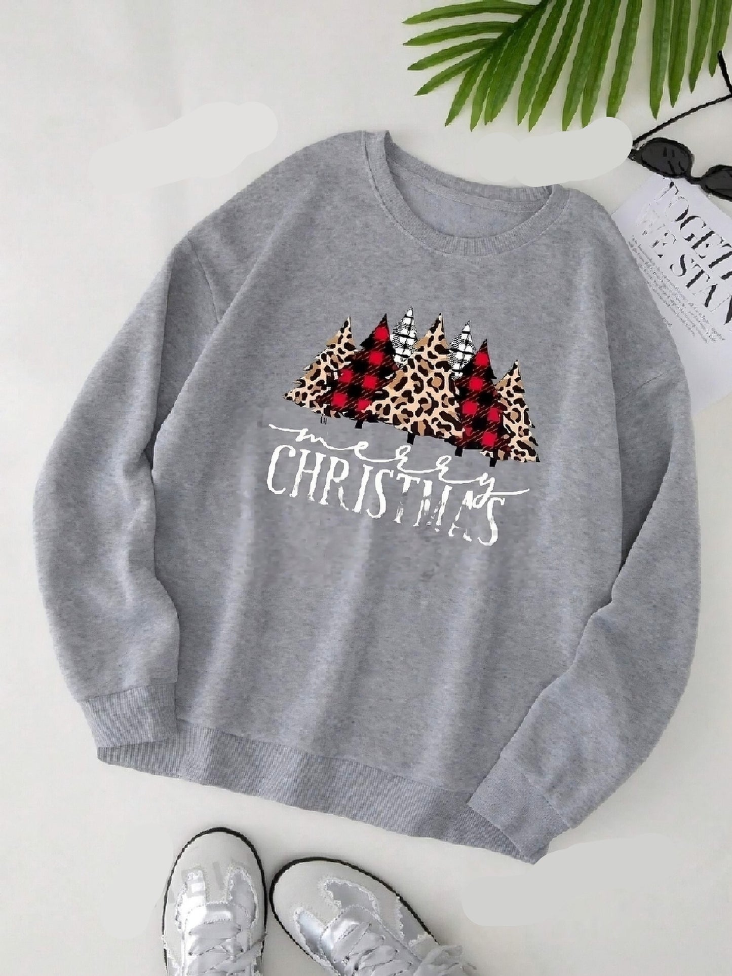 Women's Christmas Tree Print Sweatshirt